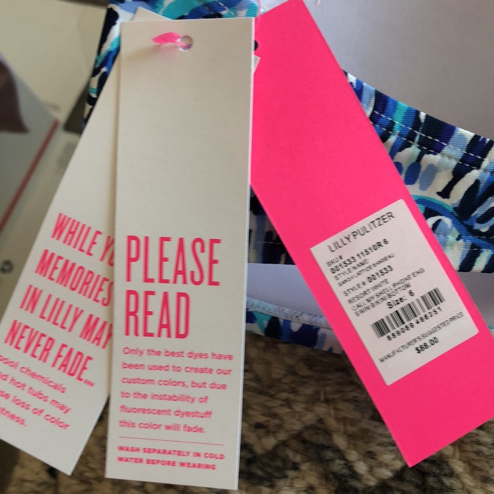 NWT Lilly Pulitzer Sandy Lattice Bandeau, 6 - Picture 7 of 7